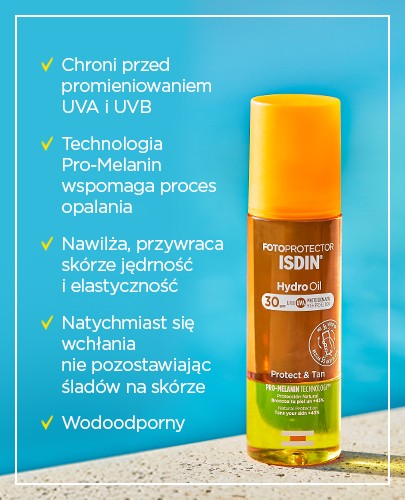 Fotoprotector Isdin Hydro Oil dwufazowy olejek do opalania SPF30 200 ml