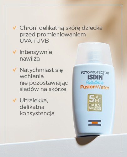 Fotoprotector Isdin Pediatrics Fusion Water krem ​​przeciwsłoneczny dla dzieci 50 ml