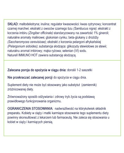 Naturell Immuno Hot 10 saszetek