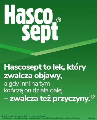 Hascosept 3 mg o smaku cytrynowo-miodowym 24 pastylki do ssania