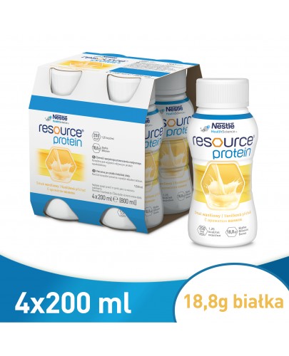 Resource Protein preparat odżywczy w płynie smak waniliowy 4x 200 ml