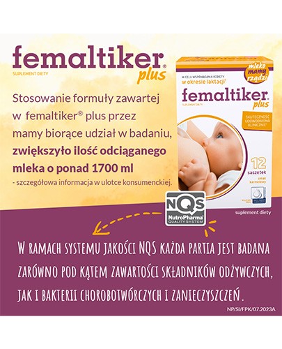 Femaltiker Plus o smaku karmelowym 12 saszetek