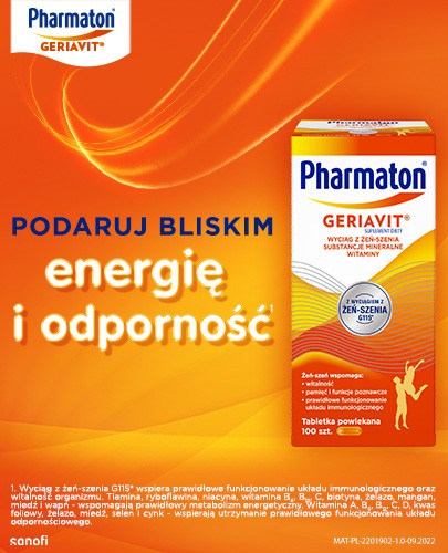 Pharmaton Geriavit 100 tabletek powlekanych