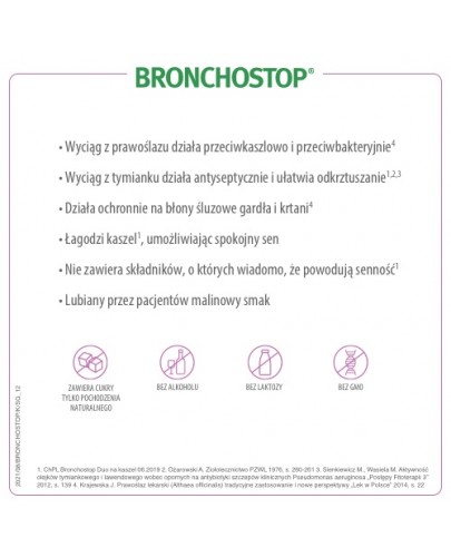 Bronchostop Duo (0,12g + 0,83g)/15ml na kaszel syrop 120 ml