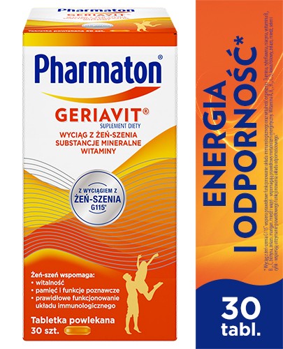 Pharmaton Geriavit 30 tabletek powlekanych