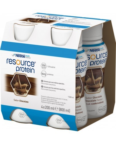 Resource Protein preparat odżywczy w płynie smak czekoladowy 4x 200 ml