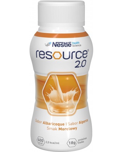 Resource 2.0 preparat odżywczy w płynie smak morelowy 4x 200 ml