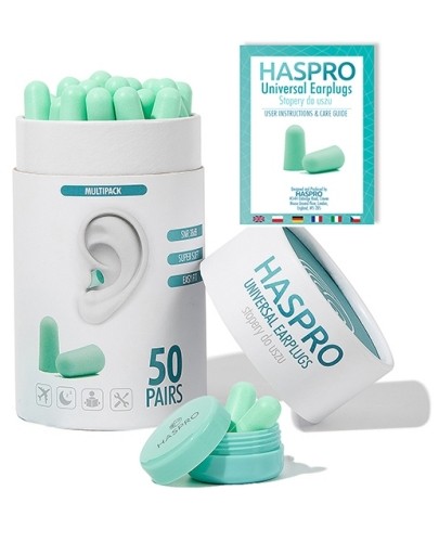 Stopery do uszu jednorazowe Haspro Tube50 miętowe 50 par