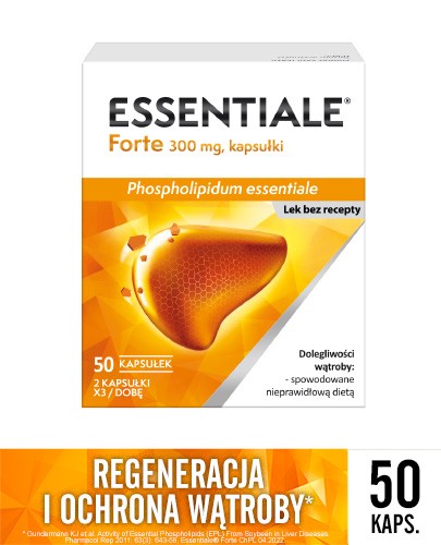 Essentiale Forte Na wątrobę 300 mg 50 kapsułek