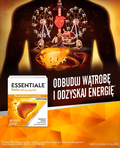 Essentiale Forte Na wątrobę 300 mg 50 kapsułek