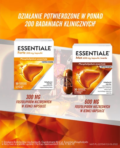 Essentiale Forte Na wątrobę 300 mg 50 kapsułek