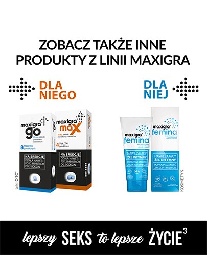 Maxigra Max 50 mg (Sildenafil) na zaburzenia erekcji 2 tabletki