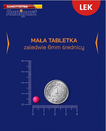 Famotydyna Ranigast 20 mg 20 tabletek powlekanych