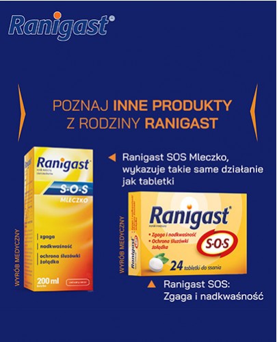 Famotydyna Ranigast 20 mg 20 tabletek powlekanych