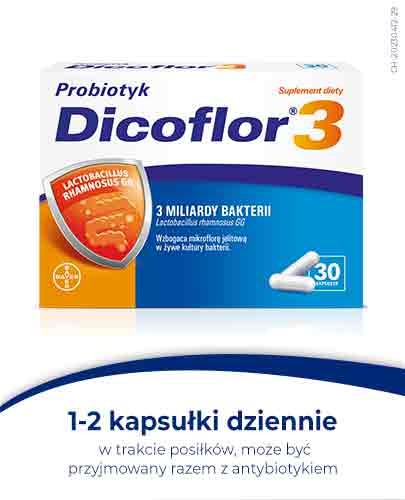 Dicoflor 3 10 kapsułek  [Krótka data - 2024-05-31]