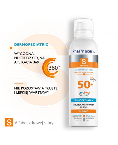 Pharmaceris S Emulsja ochronna dla niemowlat i dzieci SPF50+ spray 150 ml [Nowa Formuła]