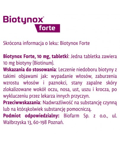 Biotynox Forte 10mg 60 tabletek