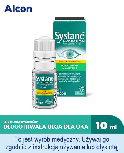 Systane Hydration nawilżające krople do oczu bez konserwantów 10 ml