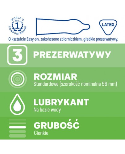 Durex Naturals prezerwatywy 3 sztuki