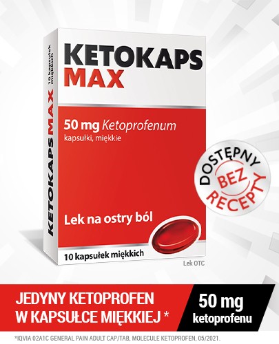 Ketokaps Max 50 mg 10 kapsułek
