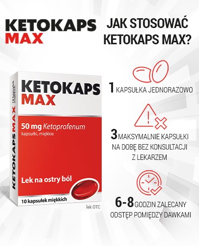 Ketokaps Max 50 mg 10 kapsułek