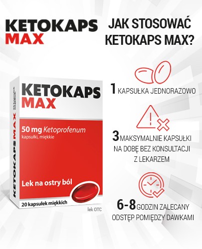 Ketokaps Max 50 mg 20 kapsułek