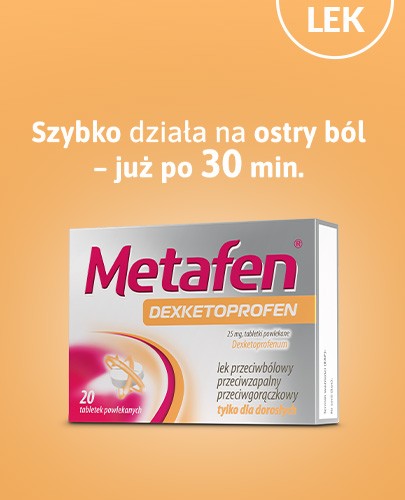 Metafen Dexketoprofen 25 mg 20 tabletek