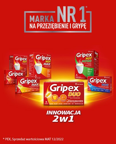 Gripex Duo 500 mg + 6,1 mg 16 tabletek