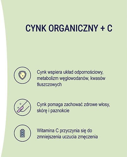 Naturell Cynk Organiczny + C 100 tabletek