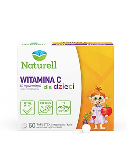 Naturell Witamina C dla dzieci 60 tabletek [+ kolorowanka Naturell]