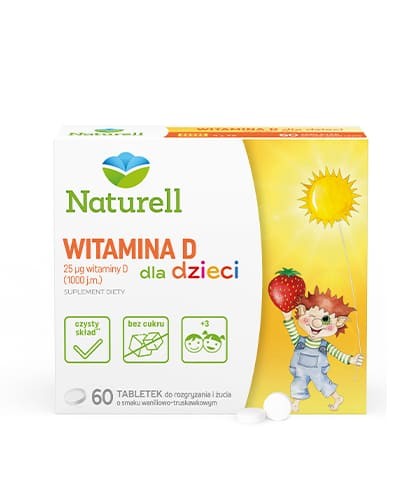 Naturell Witamina D dla dzieci 60 tabletek