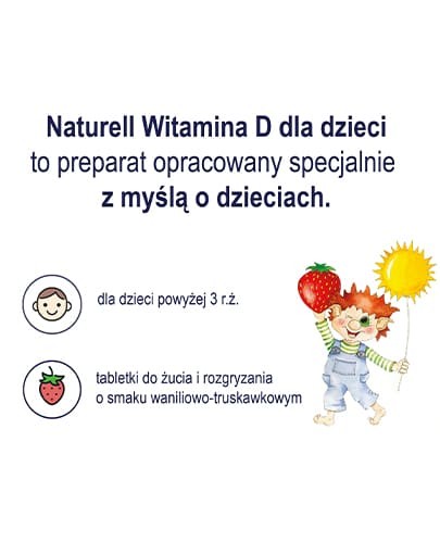 Naturell Witamina D dla dzieci 60 tabletek