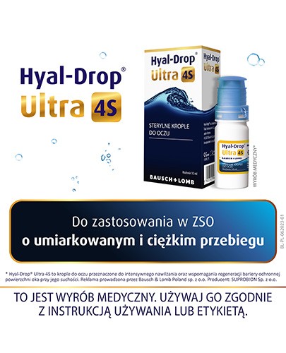 Hyal-Drop Ultra 4S intensywnie nawilżające krople do oczu 10 ml