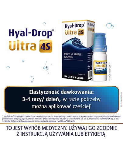 Hyal-Drop Ultra 4S intensywnie nawilżające krople do oczu 10 ml