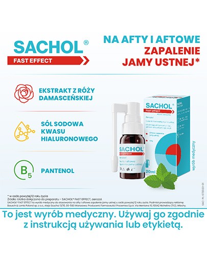 Sachol Fast Effect aerozol 20 ml