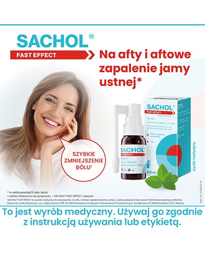 Sachol Fast Effect aerozol 20 ml