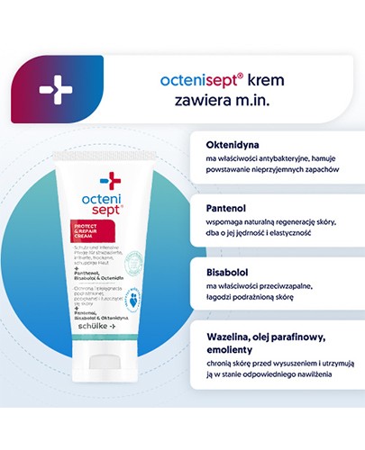 Octenisept Protect Repair krem do podrażnionej, popękanej i łuszczącej się skóry 50 ml