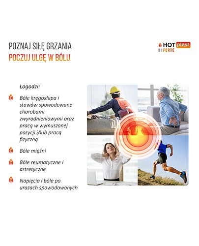 HOT plast Forte plaster rozgrzewający 12 x 18 cm 1 sztuka