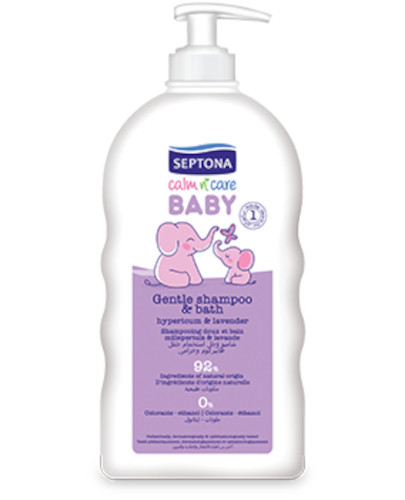 Septona Baby szampon i płyn dla dzieci dziurawiec i lawenda 500 ml + Chusteczki Bocotton 20szt.