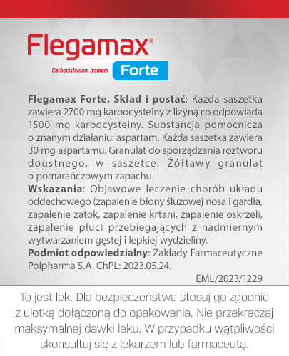 Flegamax Forte 2700 mg/saszetkę granulat do sporządzania roztworu doustnego 6 saszetek