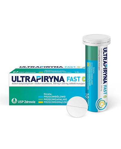 Ultrapiryna Fast C 500 mg + 250 mg 10 tabletek musujących