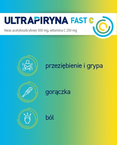 Ultrapiryna Fast C 500 mg + 250 mg 10 tabletek musujących