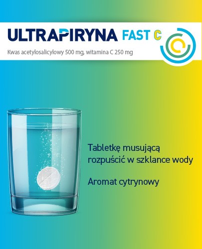 Ultrapiryna Fast C 500 mg + 250 mg 10 tabletek musujących