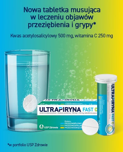 Ultrapiryna Fast C 500 mg + 250 mg 10 tabletek musujących