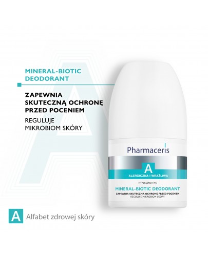 Pharmaceris A Mineral-Biotic dezodorant zapewniający skuteczną ochronę przed poceniem roll-on 50 ml