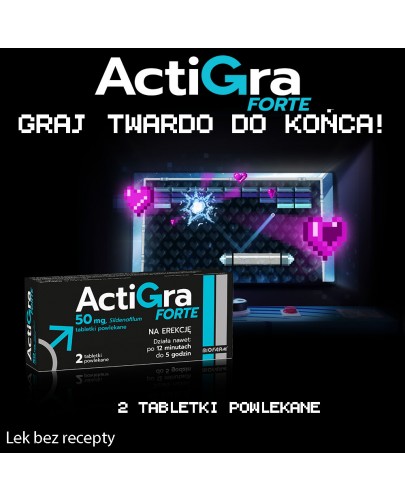 Actigra Forte 50 mg 2 tabletki powlekane