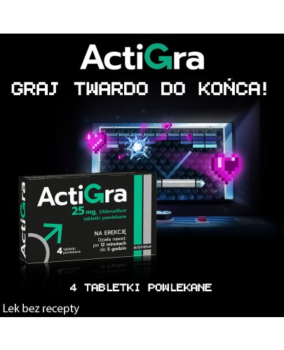 Actigra 25 mg 4 tabletki powlekane