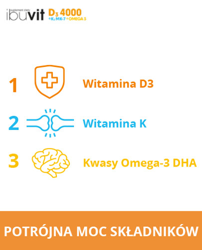 IbuVit D3 4000 + K2 MK-7 Omega-3 30 kapsułek