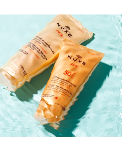 Nuxe Sun Mleczko do opalania do twarzy i ciała SPF50 150 ml [Kup 2x produkt z linii Nuxe Sun = Torba plażowa Nuxe]