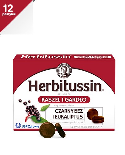 Herbitussin Kaszel i Gardło 12 pastylek do ssania